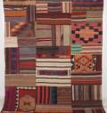 Persisk handvävd patchwork kelim, mått 264x202 cm.