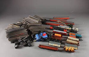 Samling Lima samt Fleischmann, lokomotiver, vogn, skinner m.m