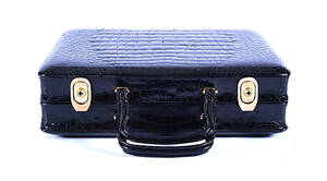 HANDVÄSKA, präglat läder.