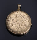 Hermann Siersbøl. Medaillon af guld, 14 kt