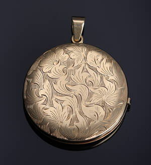 Hermann Siersbøl. Medaillon af guld, 14 kt