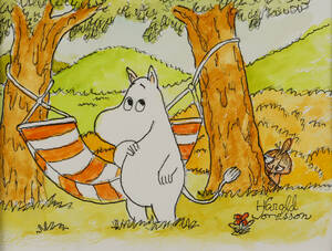 Harald Sonesson Mumin originalillustration