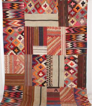Persisk Patchwork kelim, 267x200 cm.