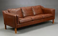 Dansk Møbelproducent. Tre-pers. sofa, læder