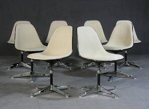 Ray Charles Eames, acht Side Chairs, für Herman Miller 8