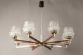 Deckenlampe 1960 er Jahre, acht-flammig Diese Ware steht erneut zur Auktion unter der Warennummer 4368274
