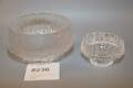 Skål och ljuslykta, Iittala, diam 15 och 10 cm