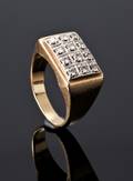 Herrering med brillanter - ca. 0.60 ct.