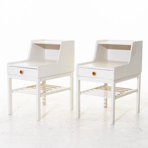 Sängbord vitmålade