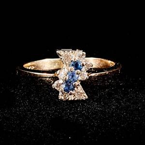 Ring, 14 k. med 8 briljanter 0