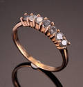 Diamant alliancering, ca. 0.65 ct.