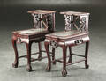 Par kinesiske sidebord af hardwood og sten 2 Denne vare er sat til omsalg under nyt varenummer 4182856