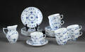 Royal Copenhagen. Musselmalet riflet dele til kaffestel 20