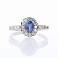 Ring med safir och diamanter