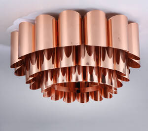 Werner Schou, loftlampe af kobber. Ca. 1965