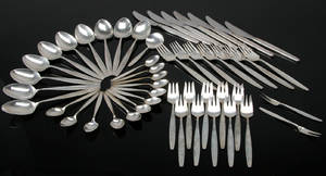 Tias Eckhoff for Georg Jensen, Cypres bestik af Sterling sølv 49