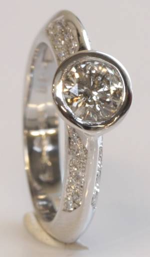 Brillantring, ca. 1.00 ct.