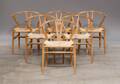 Hans J. Wegner. Seks Y-stole af egetræ, CH24 6 