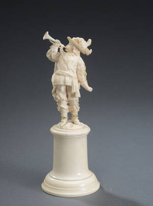 Figur af elfenben, 1800-tallet