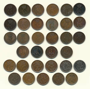 Danmark samling 1 ører 1874-1923