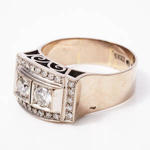 Ring 18 k vitguld diamanter
