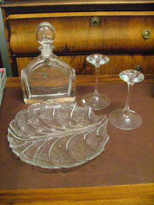 Karaff  fat, Orrefors  ljusstakar