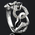 Hjerte ring ca. 0.20 ct.