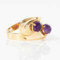 Ring 18 k guld med ametister