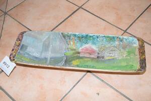 Tråg bemålat, L 65 cm