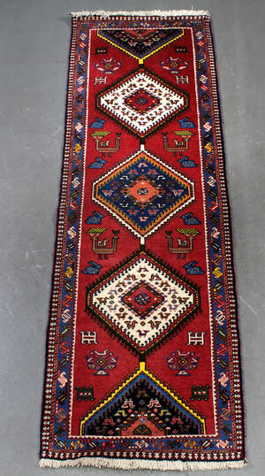 Persisk Yalame løber. 195 x 67 cm