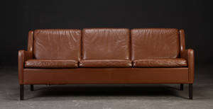 Dansk møbelproducent 3-personers sofa, læder
