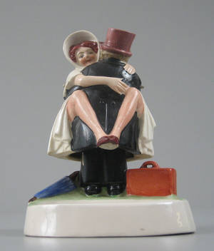 Askebæger med erotisk figur