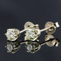 Par brillant ørestikker ca. 0.50 ct