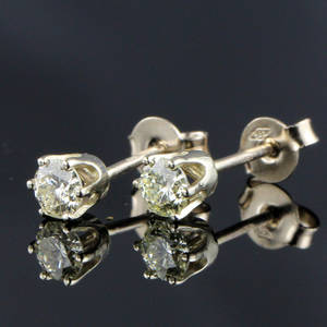 Par brillant ørestikker ca. 0.50 ct