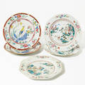 Tallrikar Kina 1700-tal Famille rose