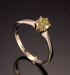 Diamant solitairering, ca. 0.57 ct