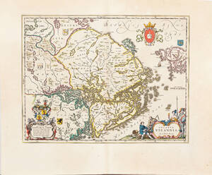 Karta Uppland Blaeu ca 1660