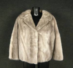 Theaterjacke, Saga Mink Nerz, hellgrau