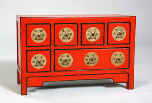 Orientalsk kommode, antikbemalet