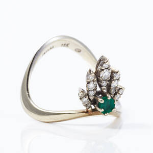 Ring 18 k vitfuld diamanter