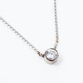 Halskedja 18 k vitguld diamant