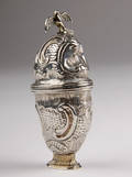 Dansk rococo hovedvandsæg af sølv, dateret 1773