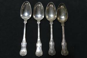MATSKEDAR, 4 st, Engelsk snäck, silver, 203 g
