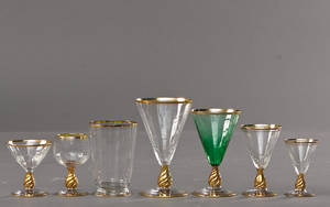 Glasservice Ida med guldkant 89