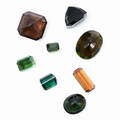 Turmaliner 8 st oinfattade 22,00 ct