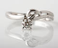 Brillant solitairering af 18 kt. hvidguld. 0.26 ct