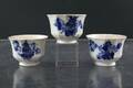 ROYAL COPENHAGEN, Blå blomst, krukor, 3 st