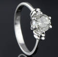 Solitaire ring ca. 1.00 ct.