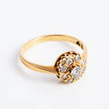 Ring 18 k guld med diamanter 