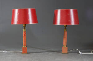 Bordslampor, ett par i empirestil, 1900-tal. 2